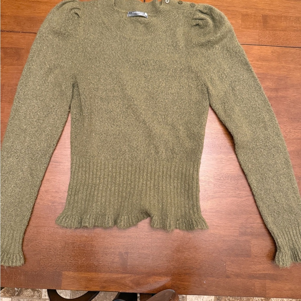 Anthropology Olive Green Women's Sweater size small